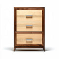 Commode en bois de chêne et noyer avec trois tiroirs dimensions 40 x 30 x 70cm