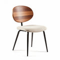 Chaise en bois et tissu beige pour salle à manger dimensions 45 x 45 x 85cm