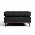 Pouf en tissu gris anthracite avec rembourrage confortable 90 x 90 x 40cm